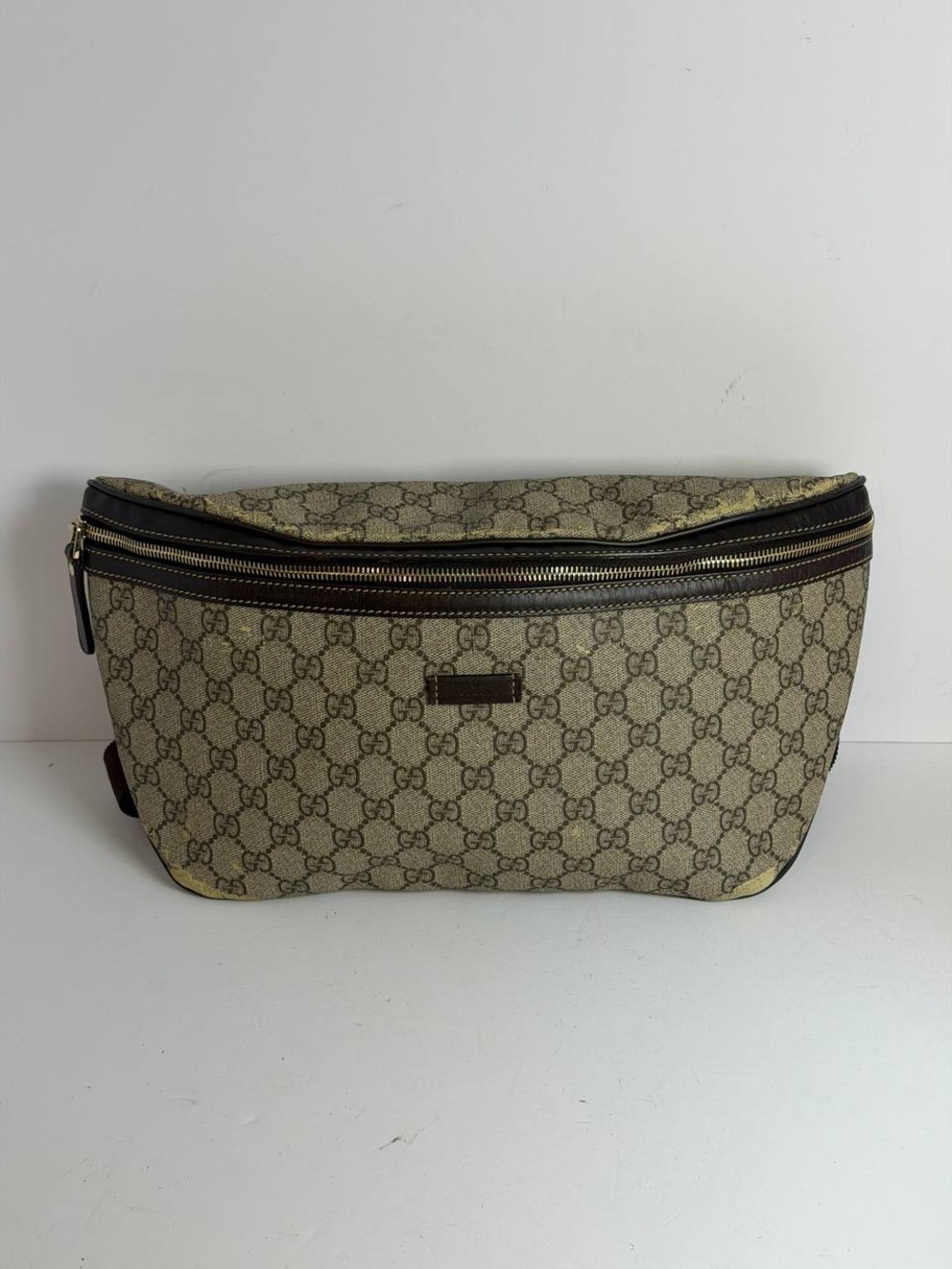 Gucci GG Supreme Beige Monogram Coated Canvas Belt Bum Bag